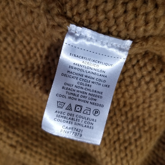 ๐ธ NWT Ann Taylor Wool Blend Belted Cardigan in Antique Brass Small - Picture 8 of 9